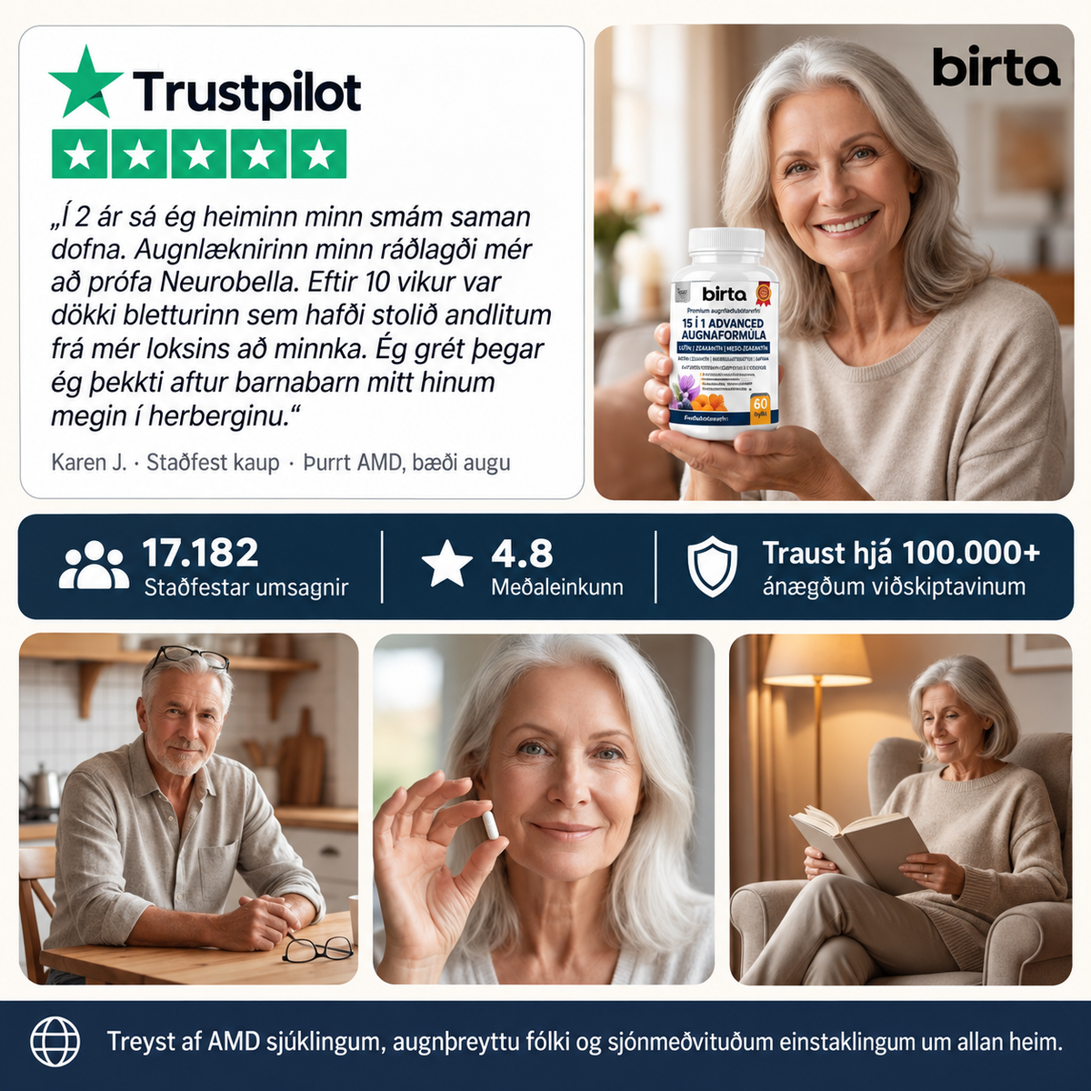 Birta 15 í 1 Augnaformúla